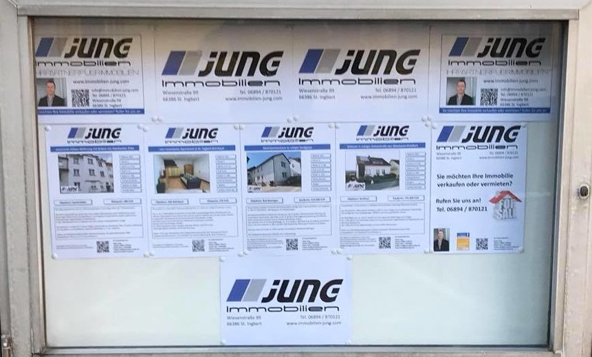 neue Werbefläche von Jung Immobilien in St. Ingbert