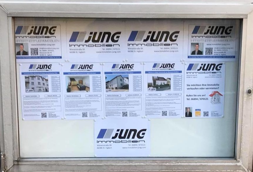 neue Werbefläche von Jung Immobilien in St. Ingbert