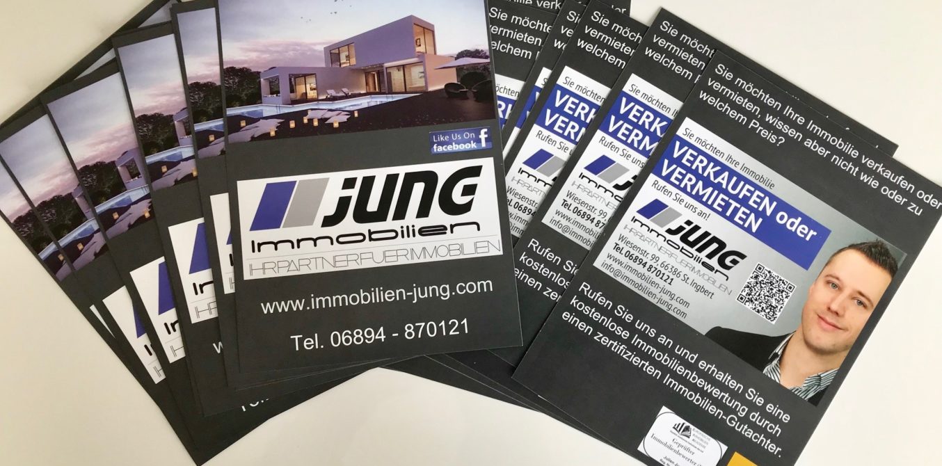 Neue Flyer von Jung Immobilien bald auch in Ihrem Briefkasten!